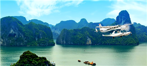 The World Heritage Site Ha Long Bay with Seaplane